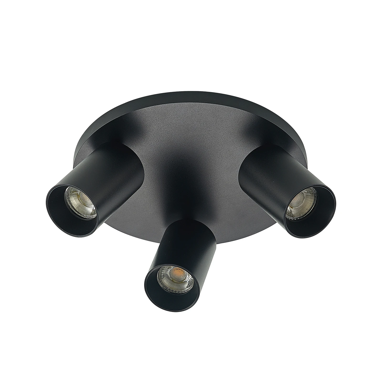 Arcchio Spot Brinja, negru, rotund, Ø 6 cm, 3 becuri, GU10