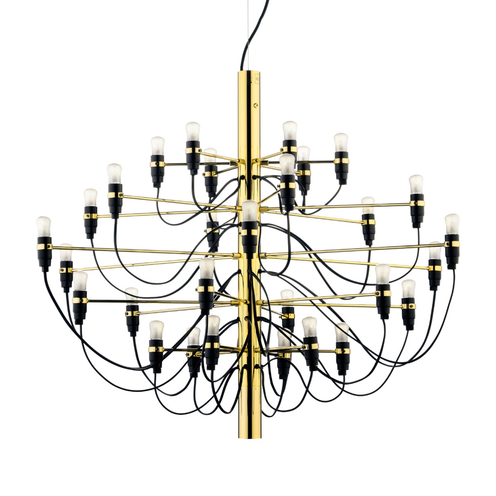 FLOS 2097/30 chandelier brass 30 x 2.7 W LED matt