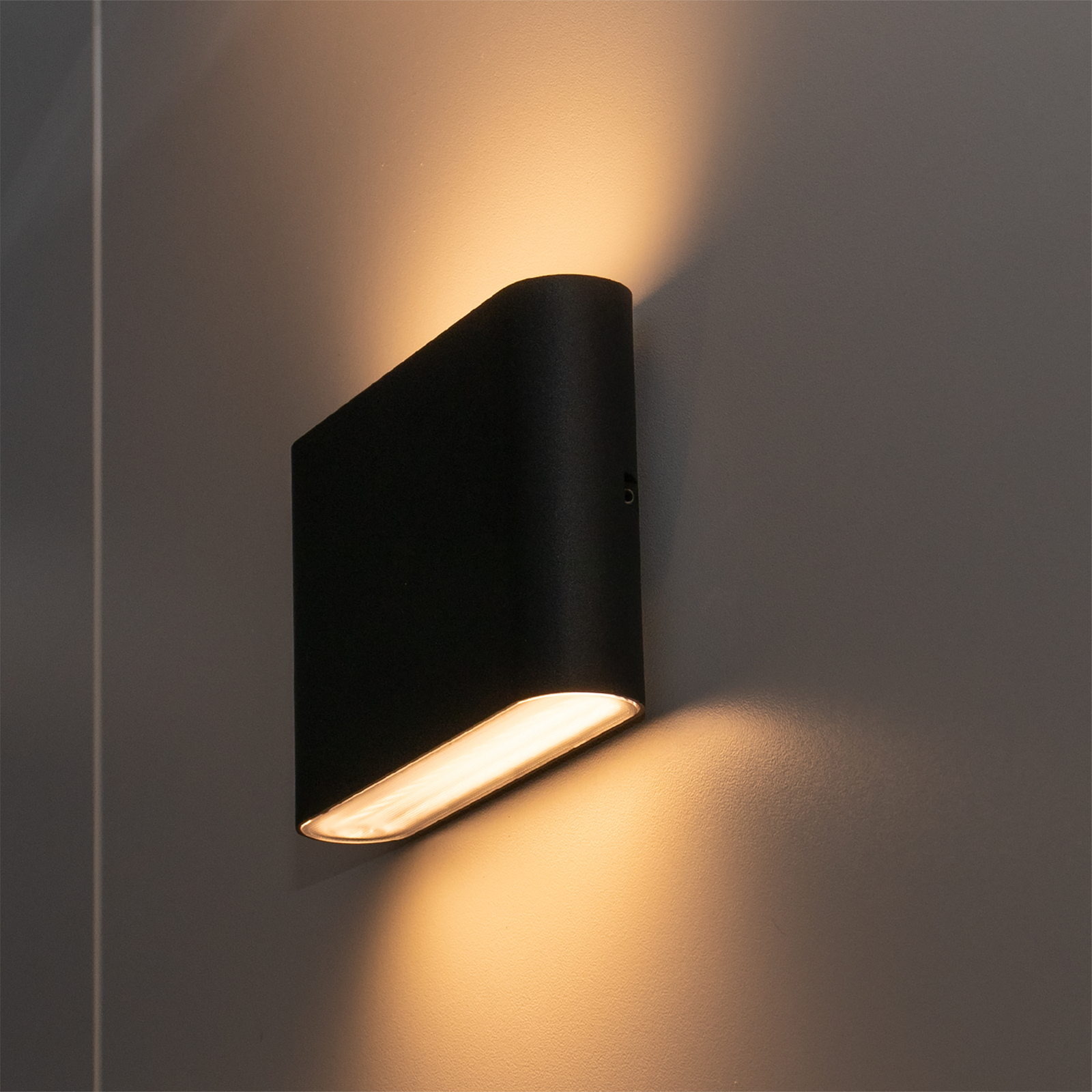 Candeeiro de parede exterior DOTLUX FLASK LED, preto, 13,5cm