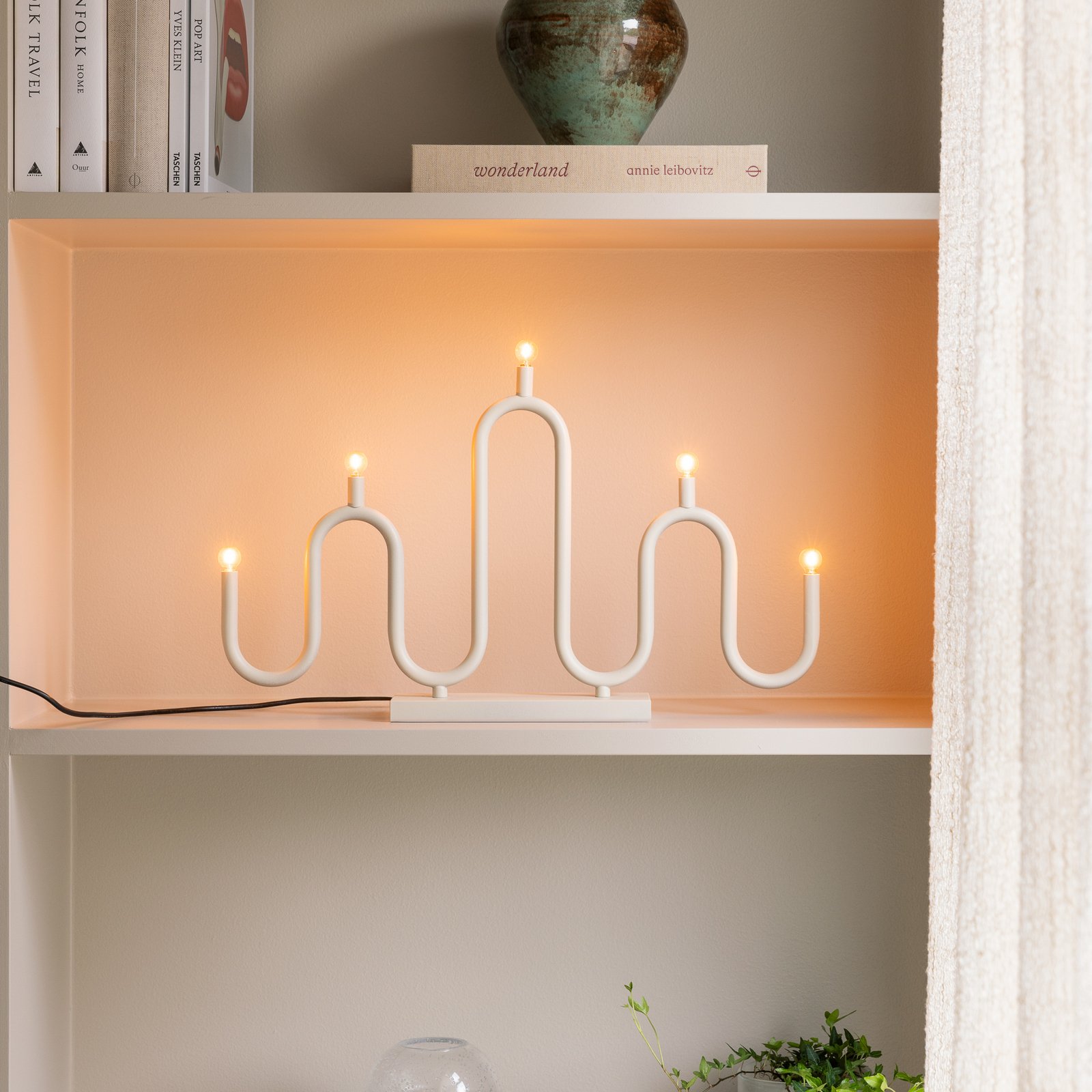 Noel Tischleuchte 50 cm beige Metall - Globen Lighting