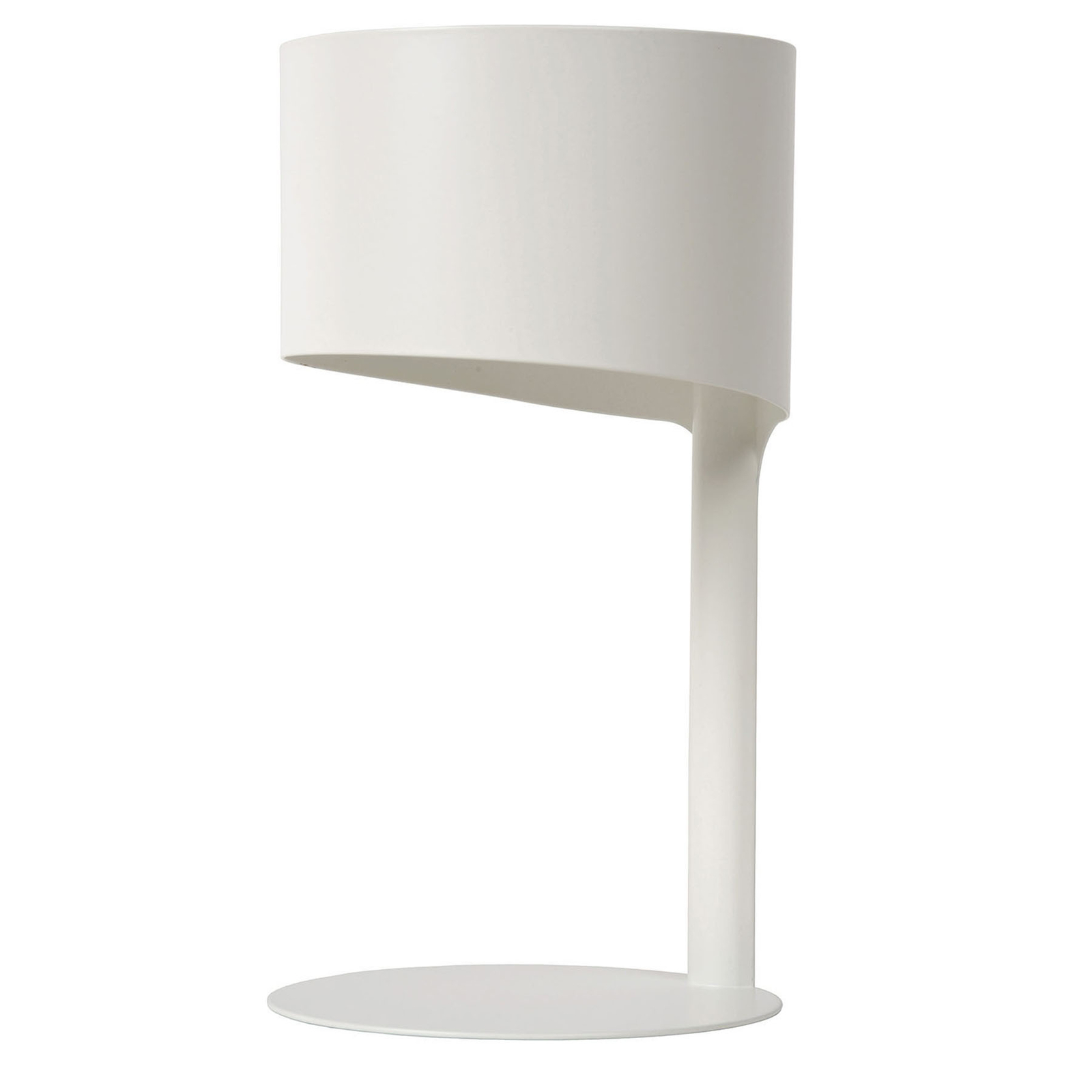 Lámpara de mesa Knulle de metal, blanco