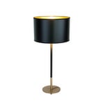 Lampada da tavolo ENZIO, nero/oro, altezza 59 cm, metallo/plastica