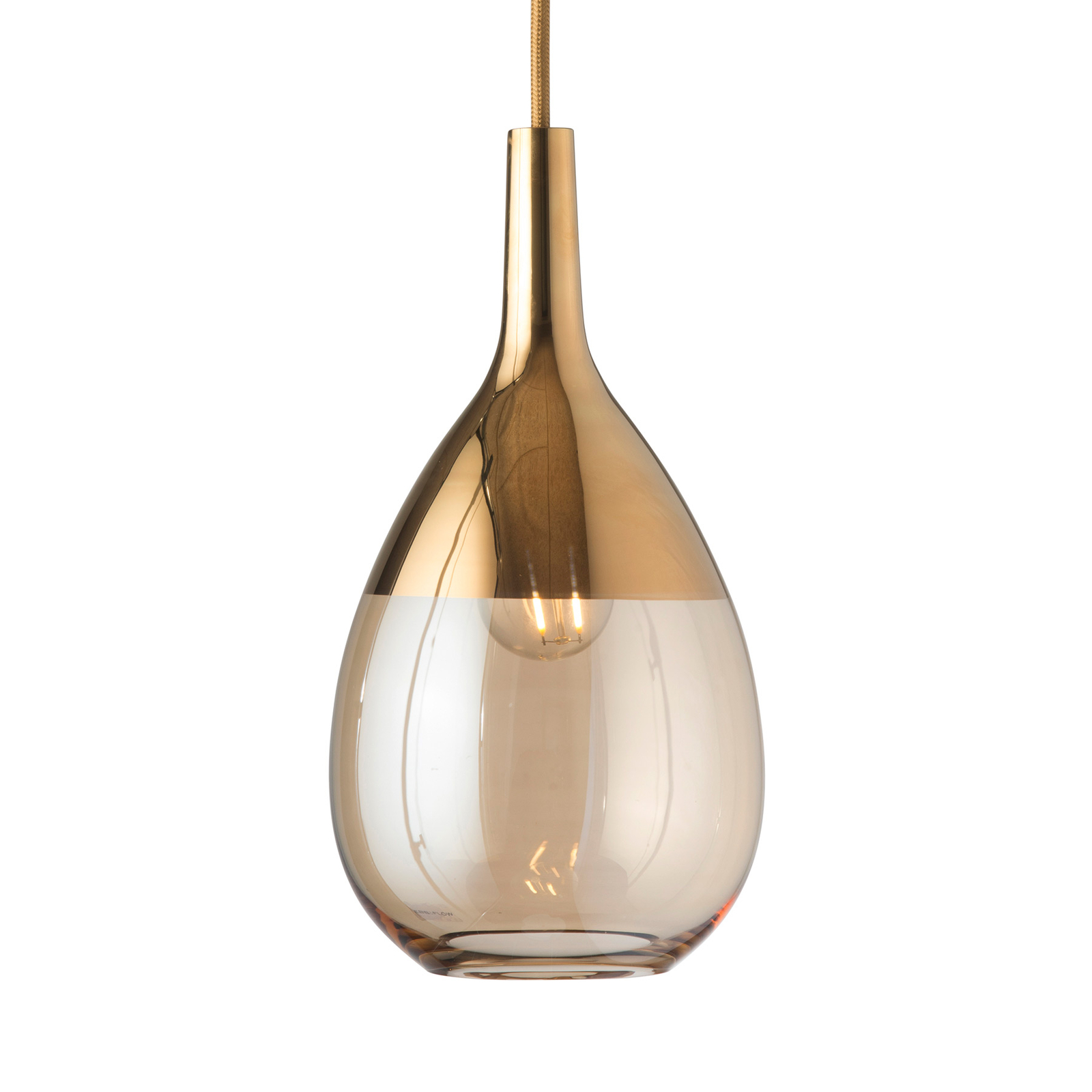 EBB & FLOW Lute S Pendellampe gold gold-rauch
