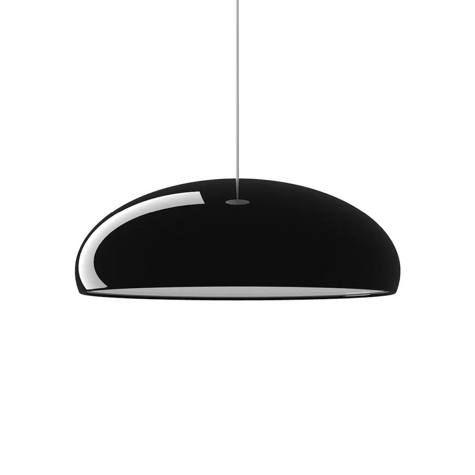 Fontana Arte Pangen - lampă suspendată retro negru - Camera de zi / sufragerie - design - negru alb - Metal