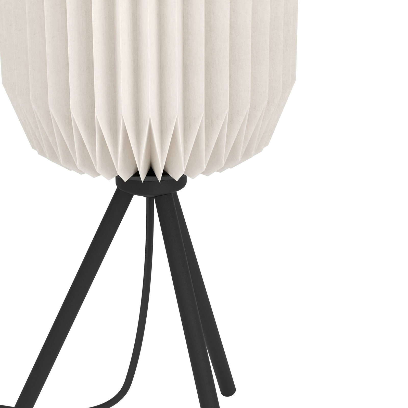 Lampe de table Belgrave, hauteur 44 cm, noir/blanc, métal/papier