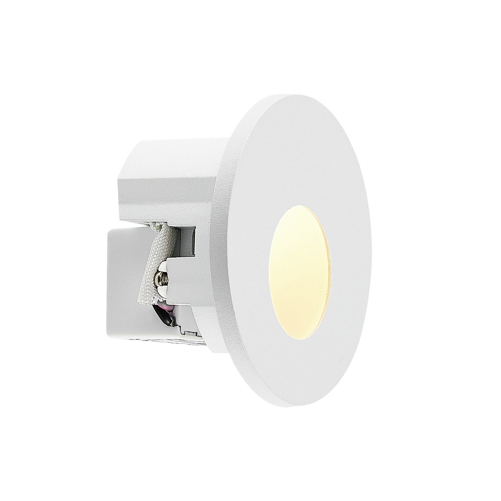 Molto Luce LED indbygningslampe Wall 68R IP44 RD, hvid, aluminium, CCT