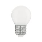 Bombilla LED E27 G45 4W, blanco cálido, opalina
