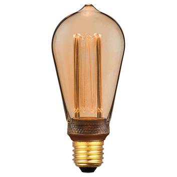 Lampadina rustica LED E27 5W 1.800K 3-step-dim oro