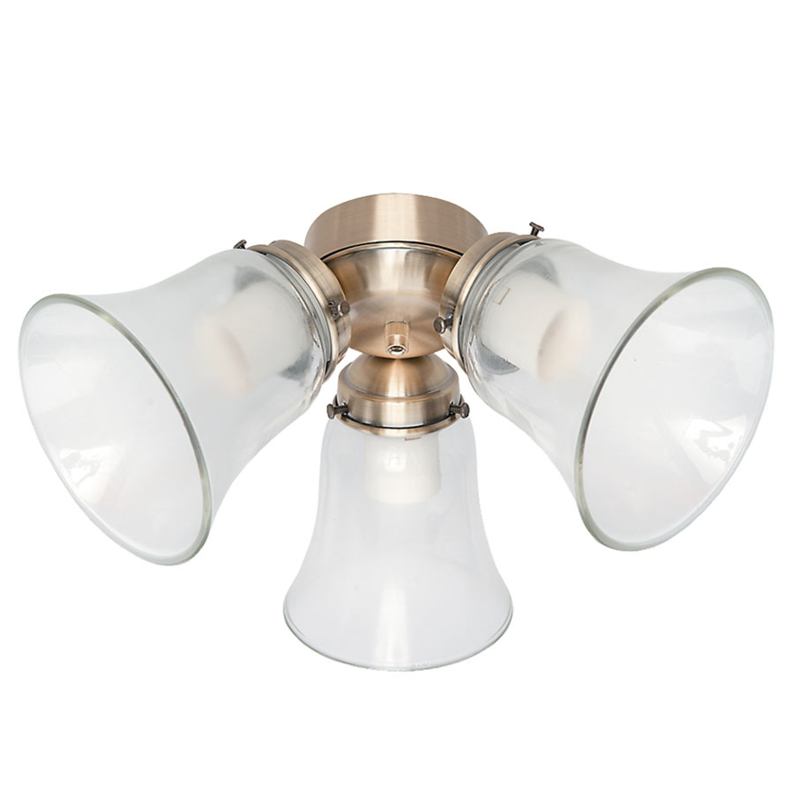 Light for Hunter ceiling fans, antique brass