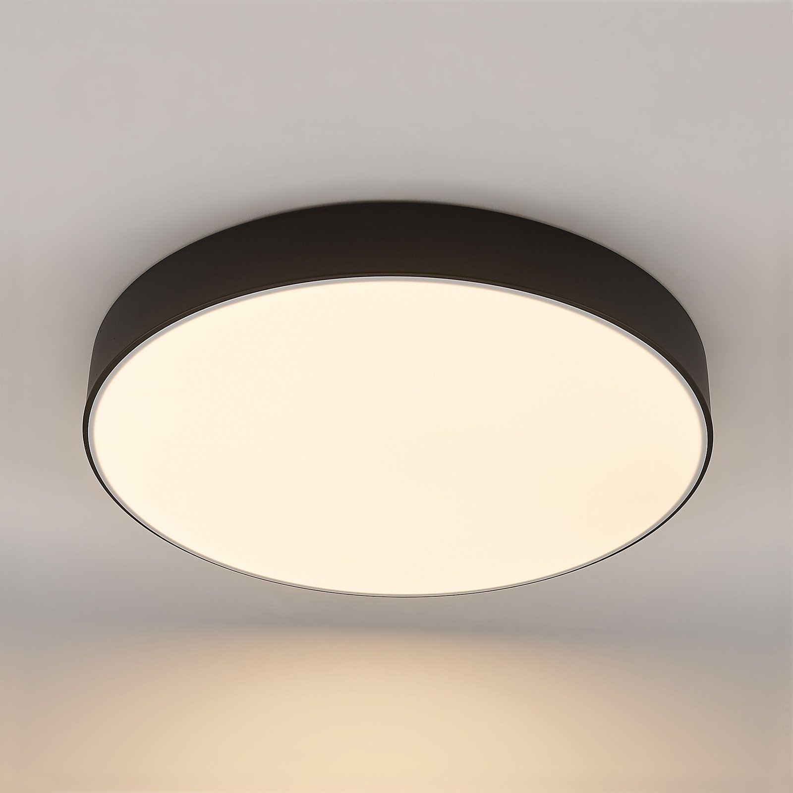 Lindby LED-Deckenleuchte Simera, Ø 50cm, schwarz, dimmbar