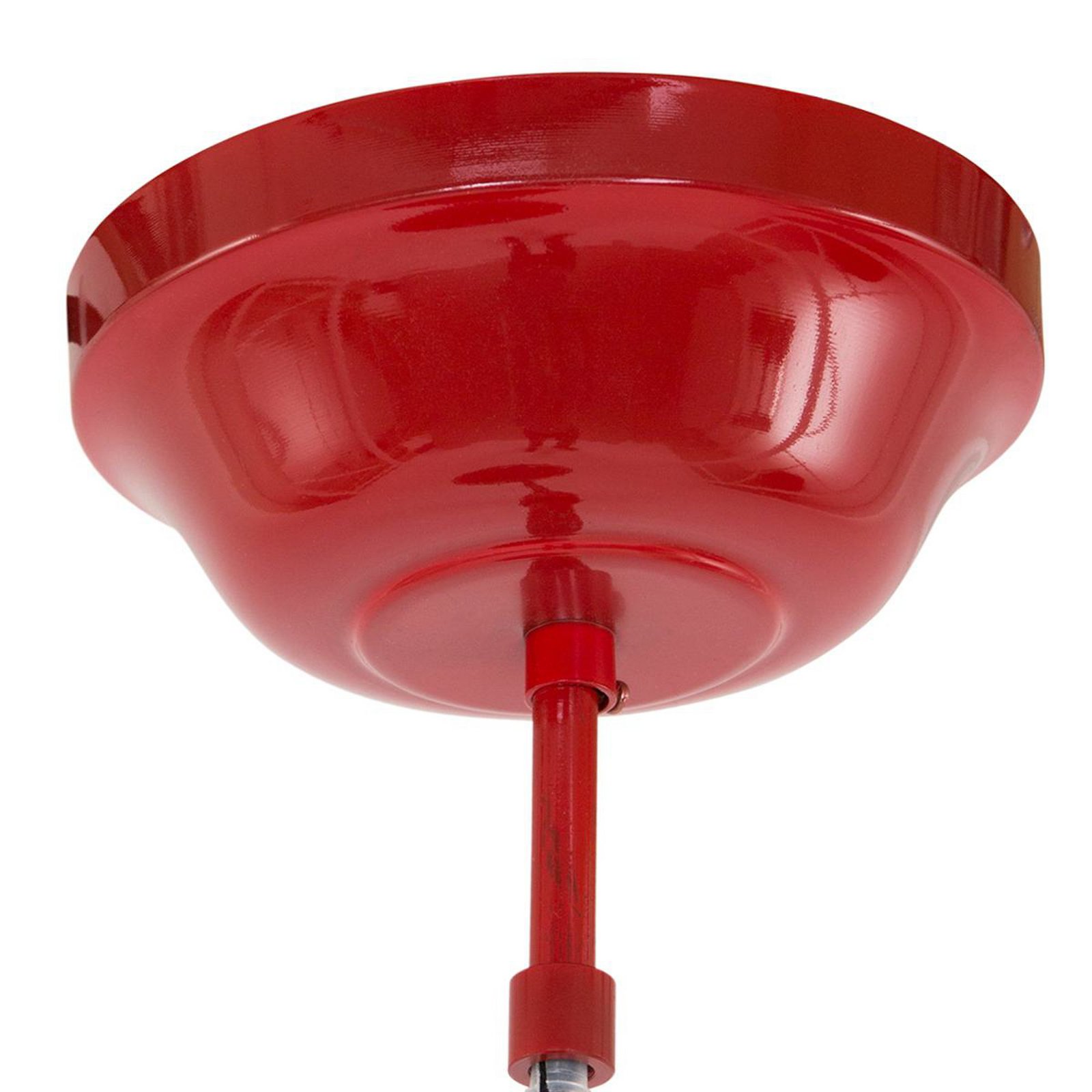Eden pendant light, red, metal, E27 socket
