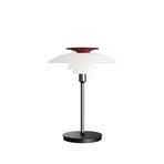 PH80 PORTABLE Akumulátorová stolní lampa, bílá/červená/chrom - Louis Poulsen