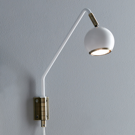 Draaibare wandlamp Coco in wit