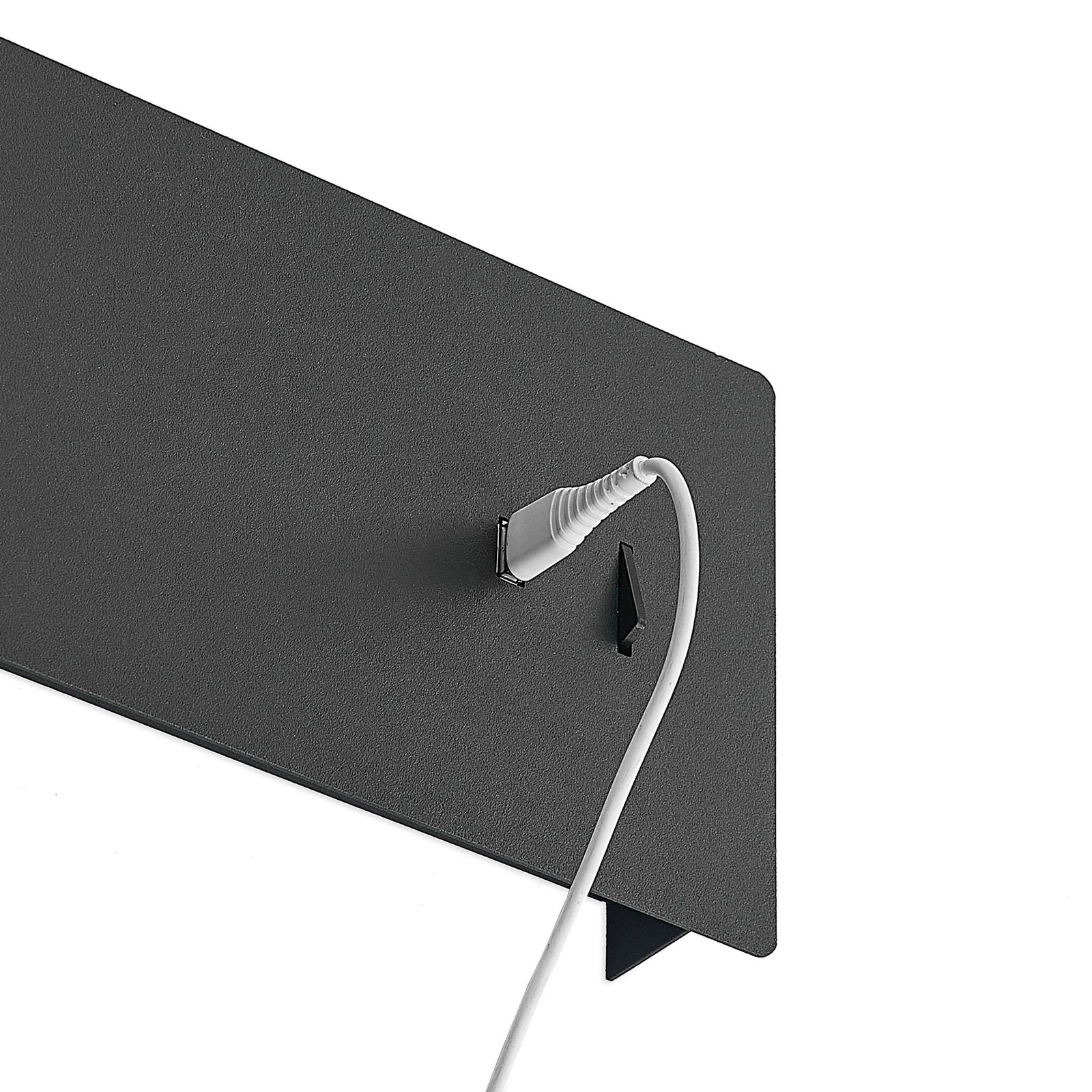 Kimo LED Square Nástěnné Svítidlo USB Black - Lucande