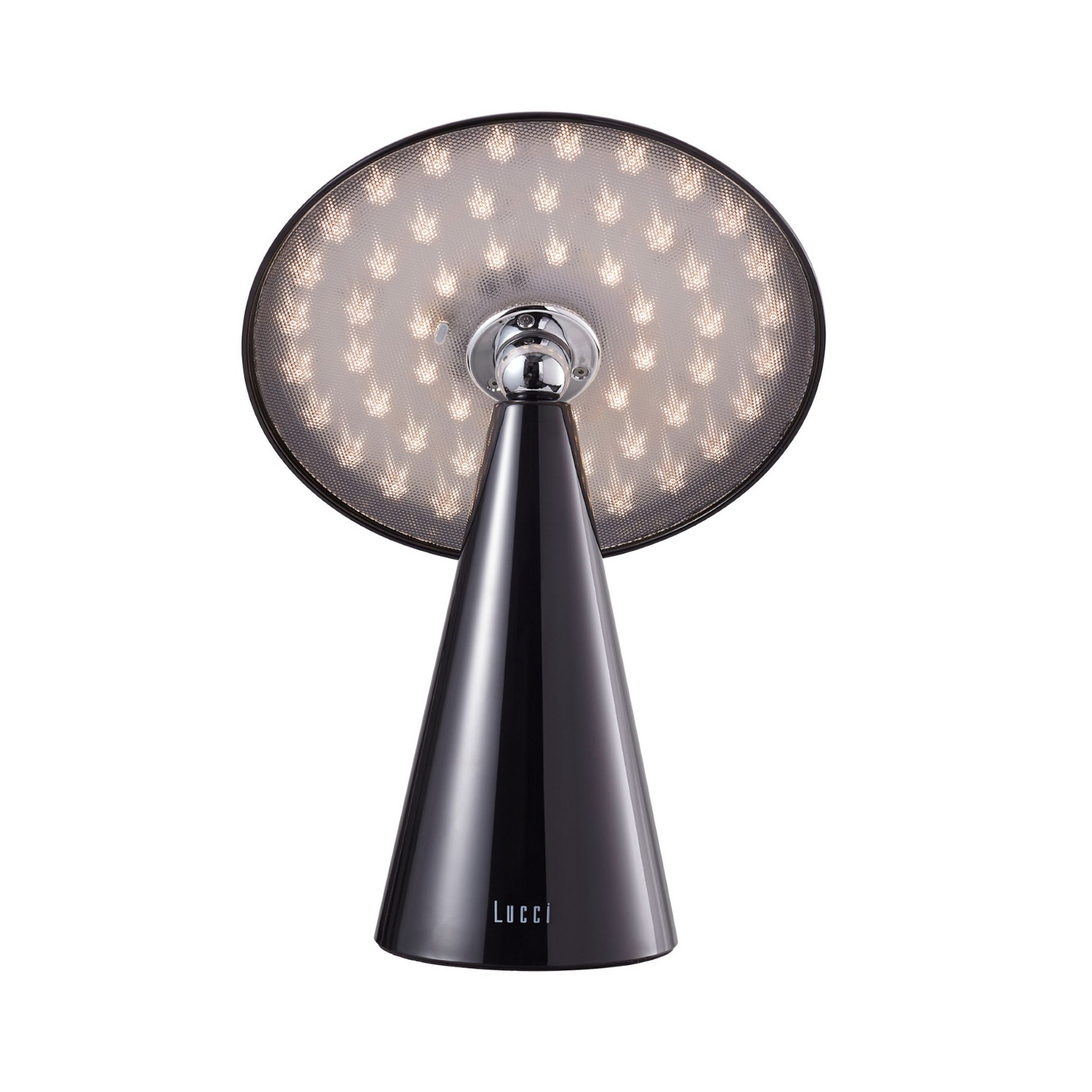 „Beacon“ LED akumuliatorinė stalinė lempa „Kinoko“, juoda, 27 cm, CCT