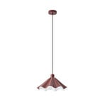 Suspension Lilliet, métal, rouge foncé, Ø 34 cm, E27 - Lindby