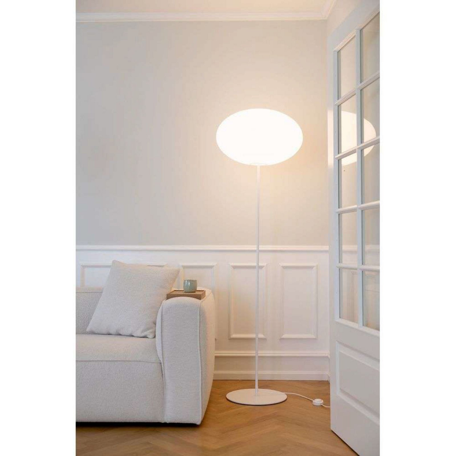 Eggy Pin Lampadar Ø55 Opal White/White Lacquered - CPH Lighting