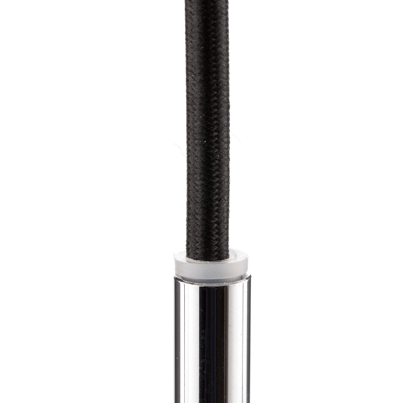 Lámpara colgante Gubi Lite, Ø 27 cm, cromo/negro