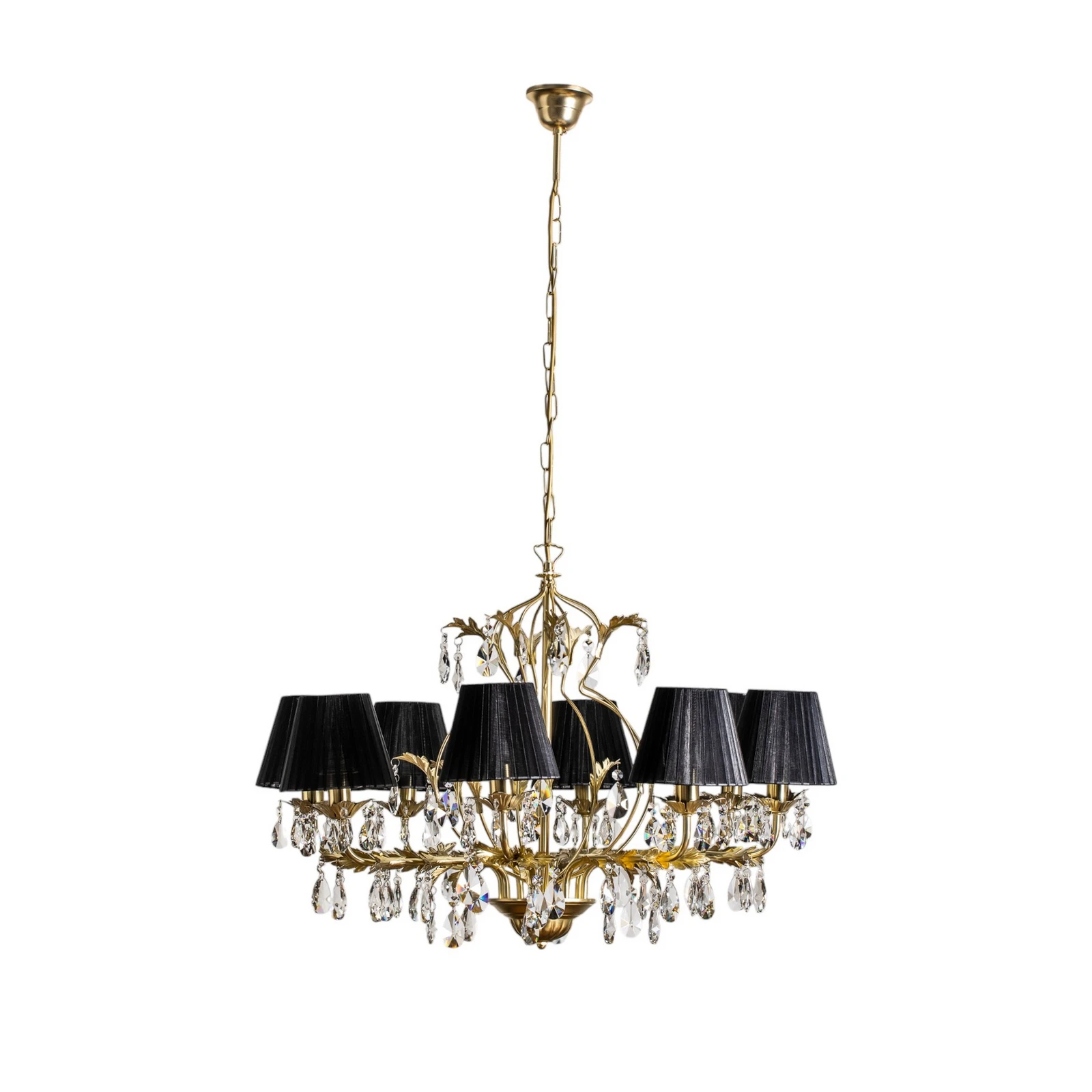 Kronleuchter Karen achtflammig gold/schwarz