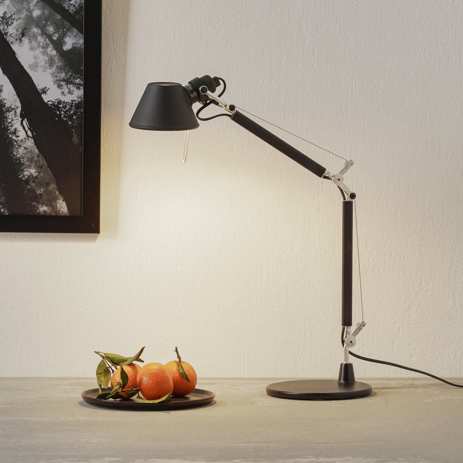 Artemide Tolomeo Micro designer table lamp, black