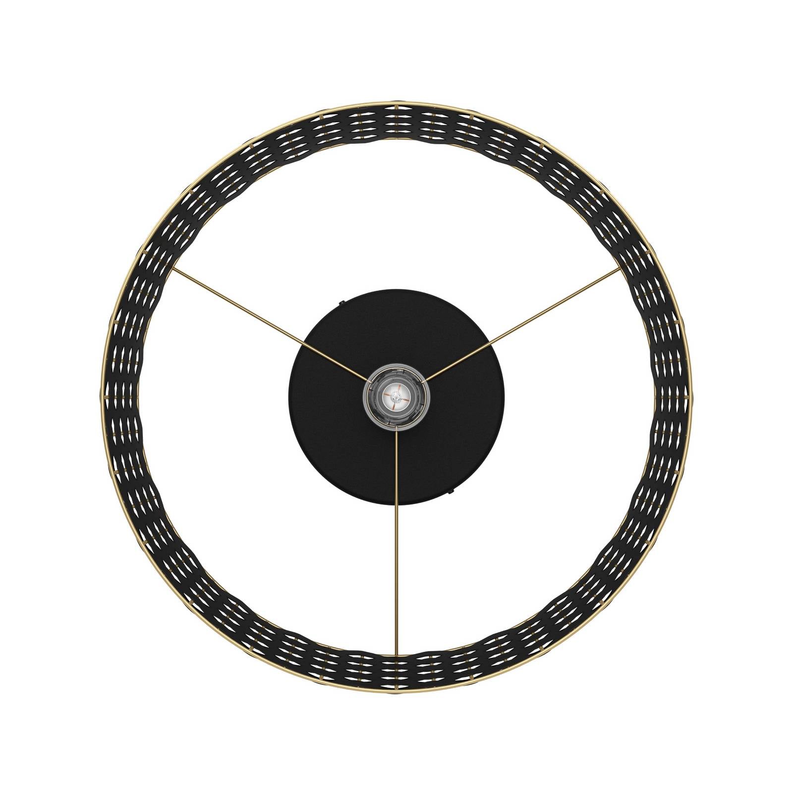  Eglo Eglo Marasales Ceiling Light, Textile Black/brass 