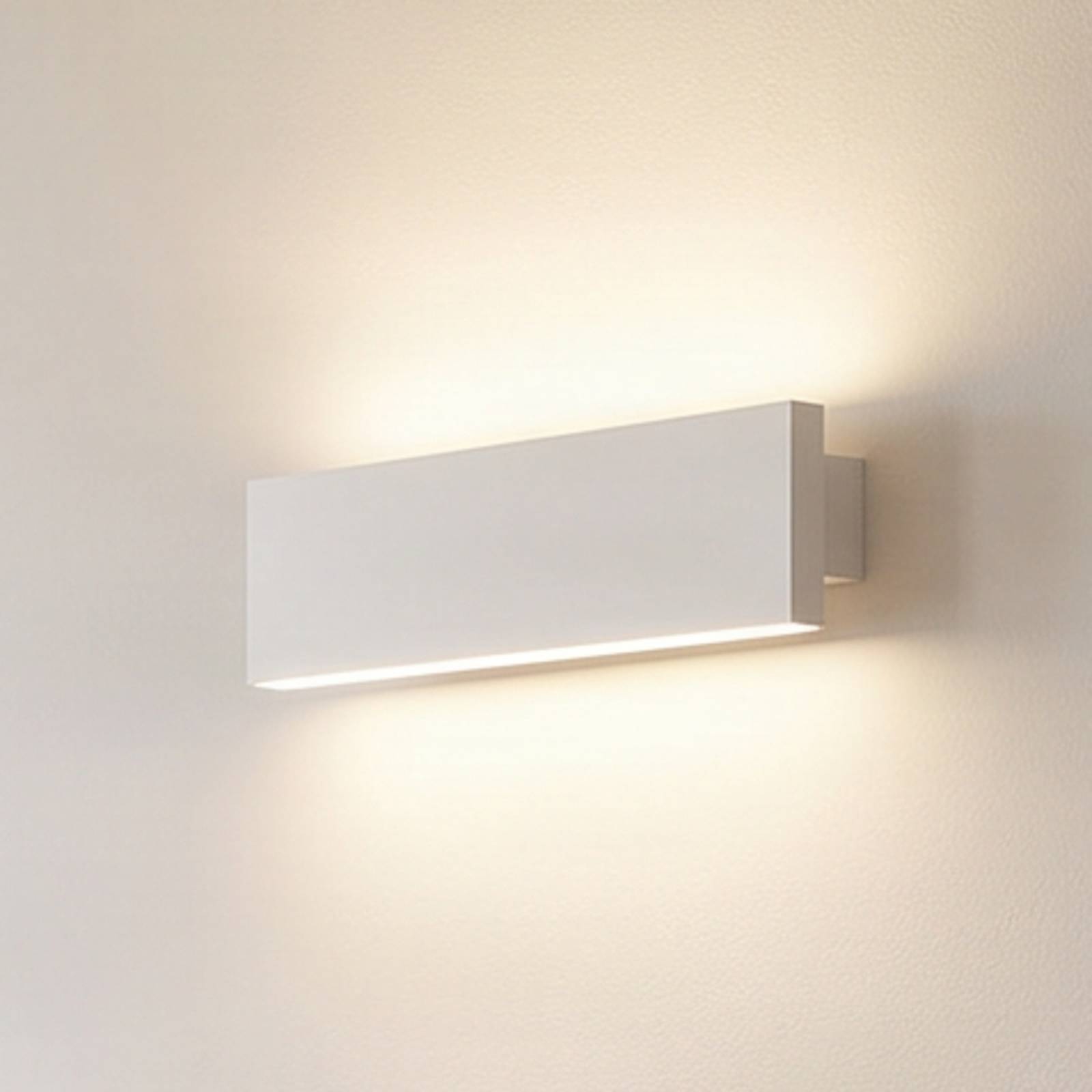 Lindby LED-Wandleuchte Ignazia, 28 cm, weiß, Metall, up/down