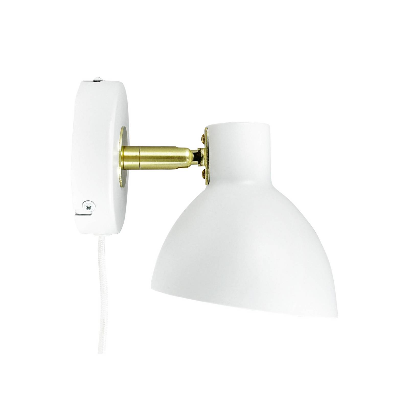 Dyberg Larsen Wandlampe Lilje, weiß, Ø 16 cm, Metall günstig online kaufen