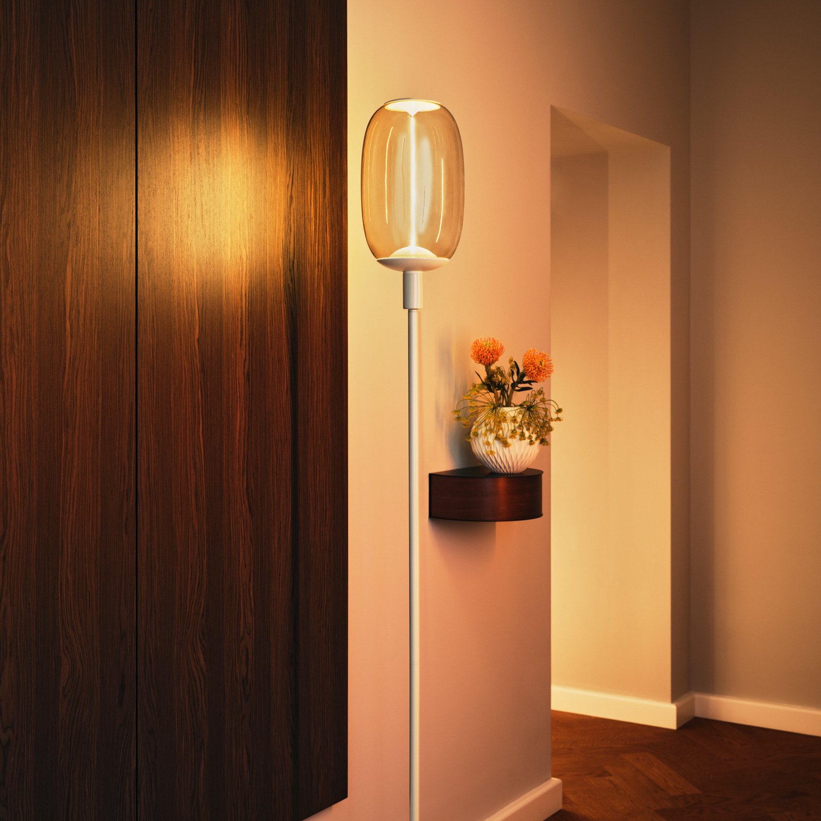 LEDVANCE gulvlampe Decor Stick E27, højde 146 cm, beige