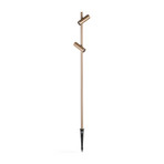 LEDS-C4 LED-Erdspießstrahler Juncus 2, braun, Höhe 120 cm