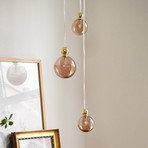 EBB & FLOW Uva M hanging lamp, gold smoky gold