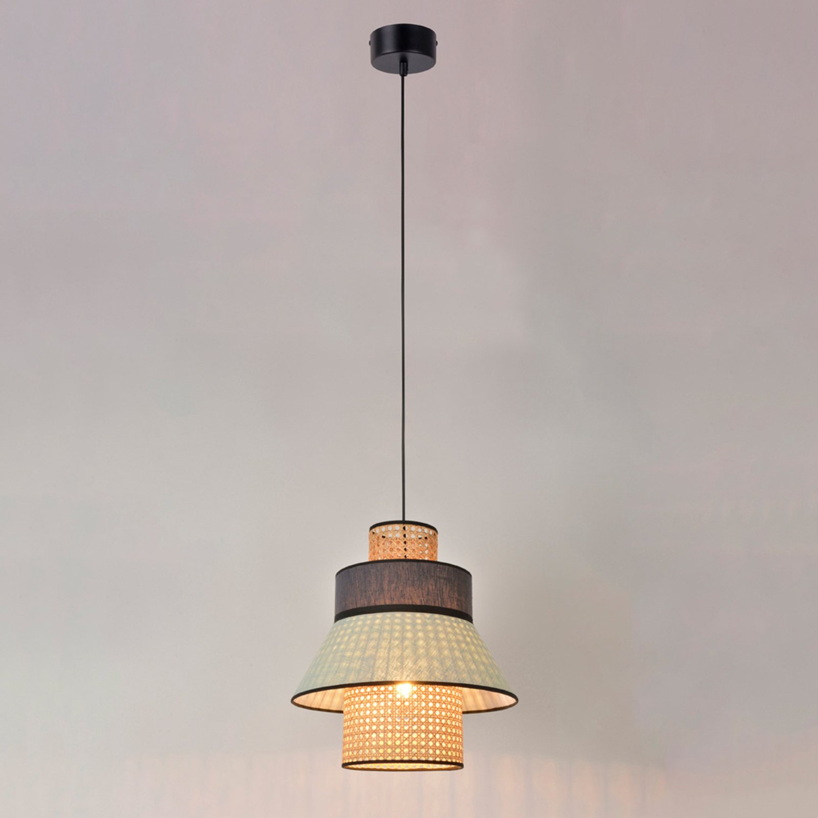 Singapour XML Hängelampe mandel/anthrazit - MARKET SET