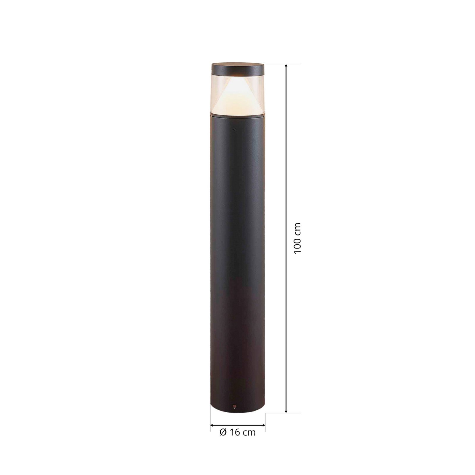Darja Utendørs Hage Lampe Dark Grey/White - Lucande