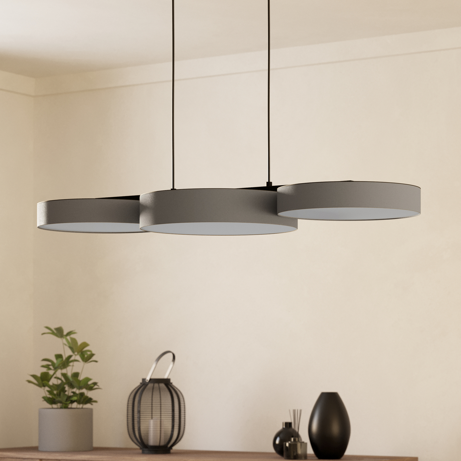 EGLO connect Smart LED-Hängeleuchte Barbano-Z, grau
