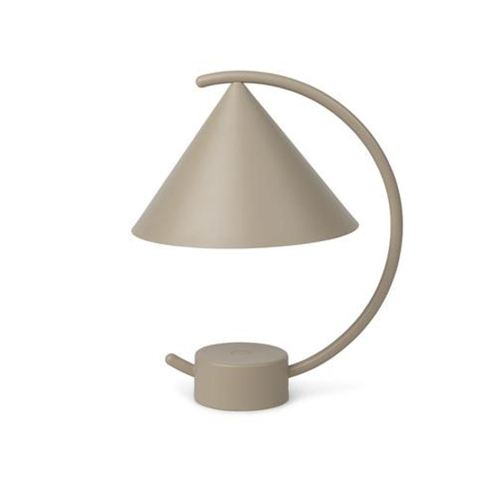 ferm LIVING LED oppladbar bordlampe Meridian, beige, dimbar