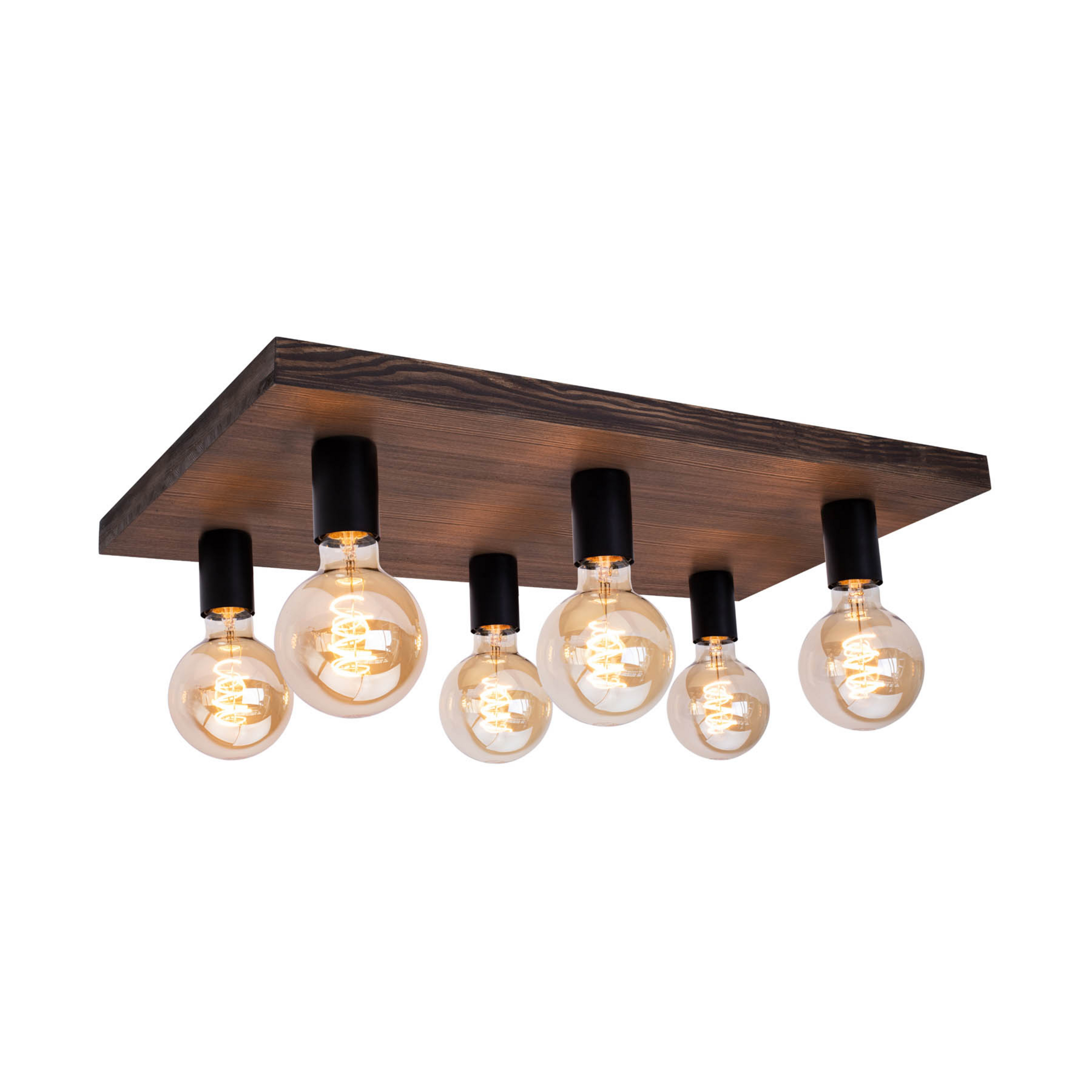 Envostar Lobo Deckenlampe 6fl. Kiefer nussbaum