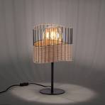 Lámpara de mesa Reed de madera y metal