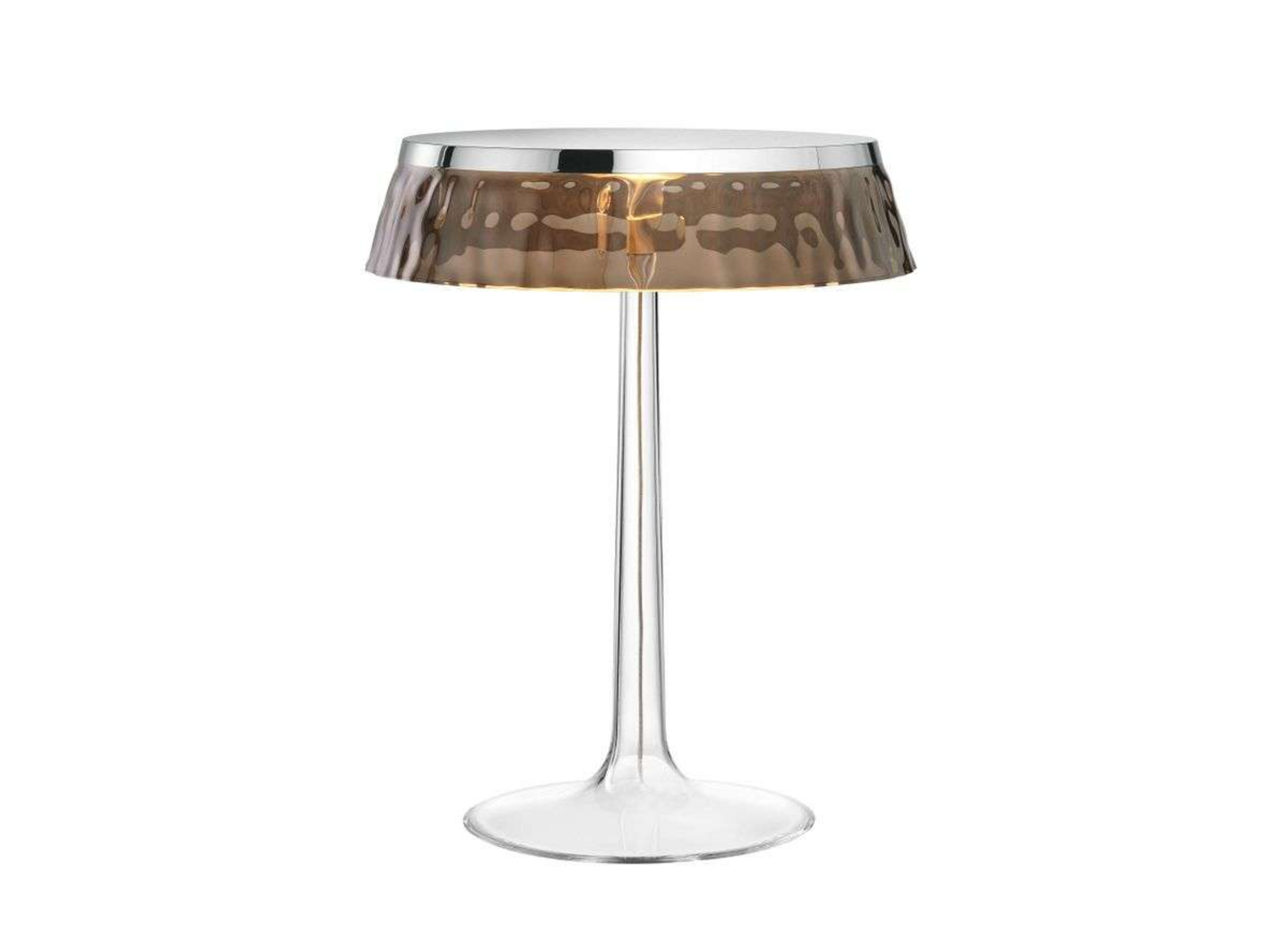 Bon Jour T Lampe de Table Chrome/Fumé - Flos