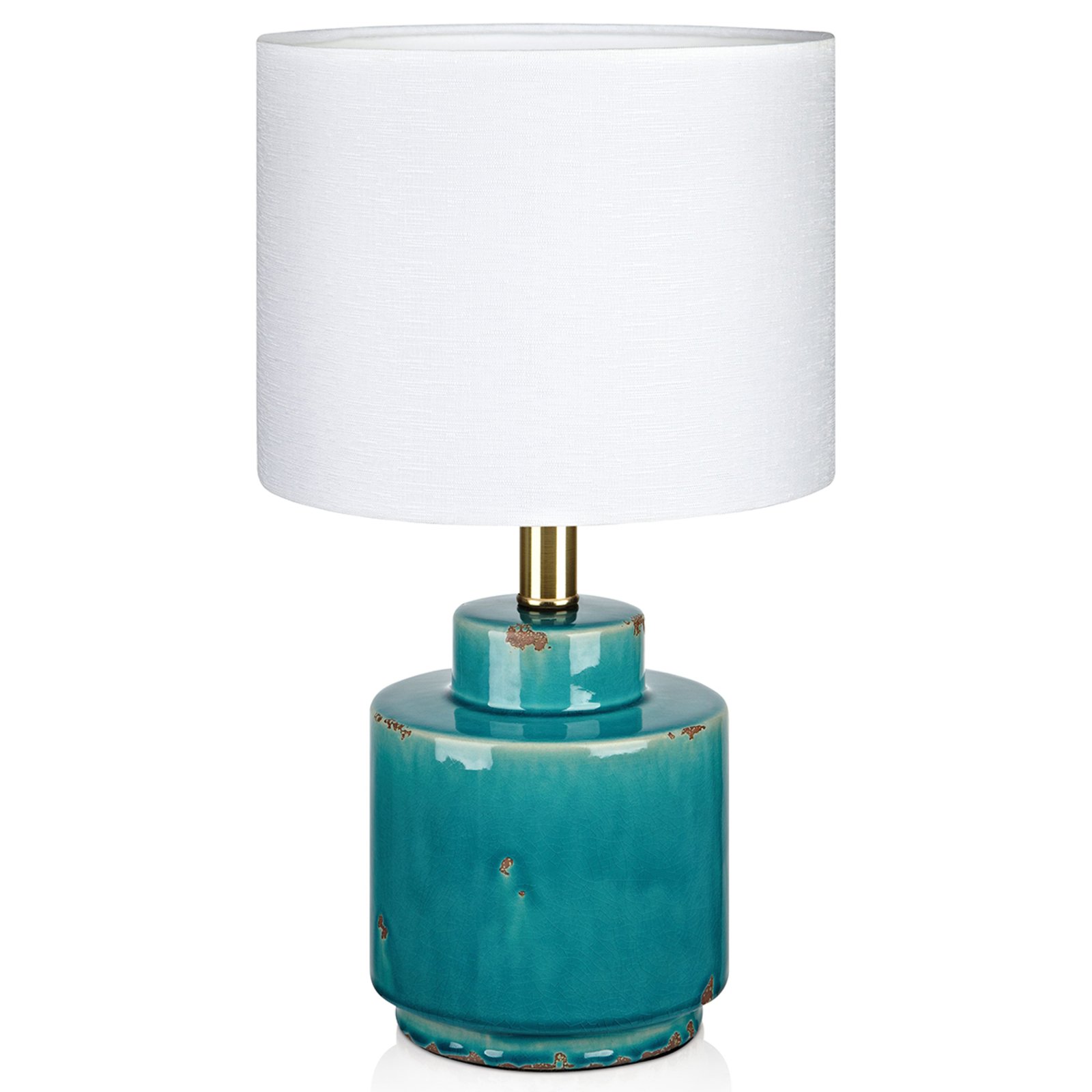 Cous Asztali Lámpa Antique Brass Blue/White - Markslöjd