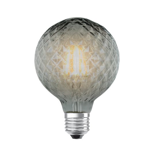 Lucande LED bulb E27 G95 4W 1,800K dimmable smoke