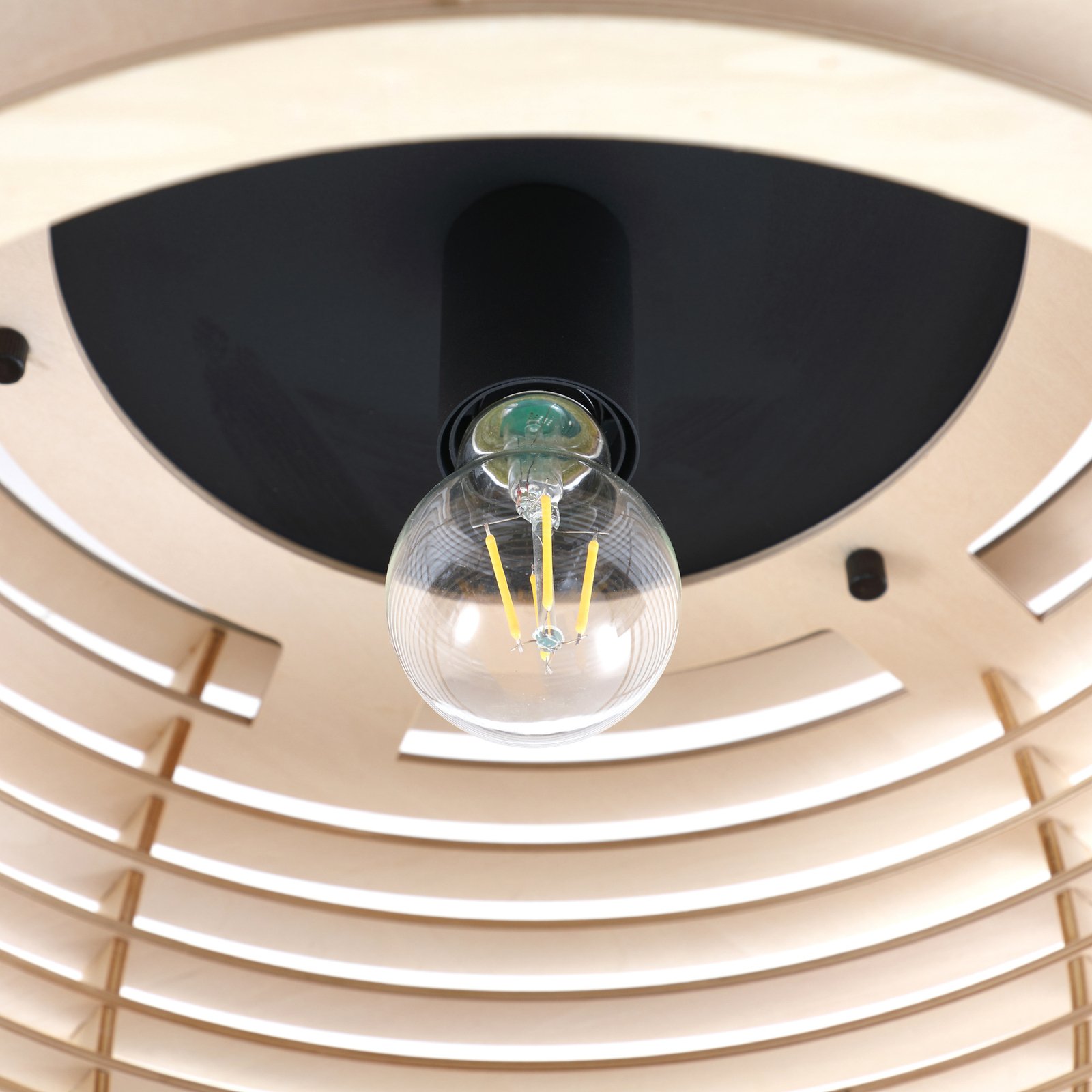 Ediz Ceiling Lamp Wood/Black - Lindby