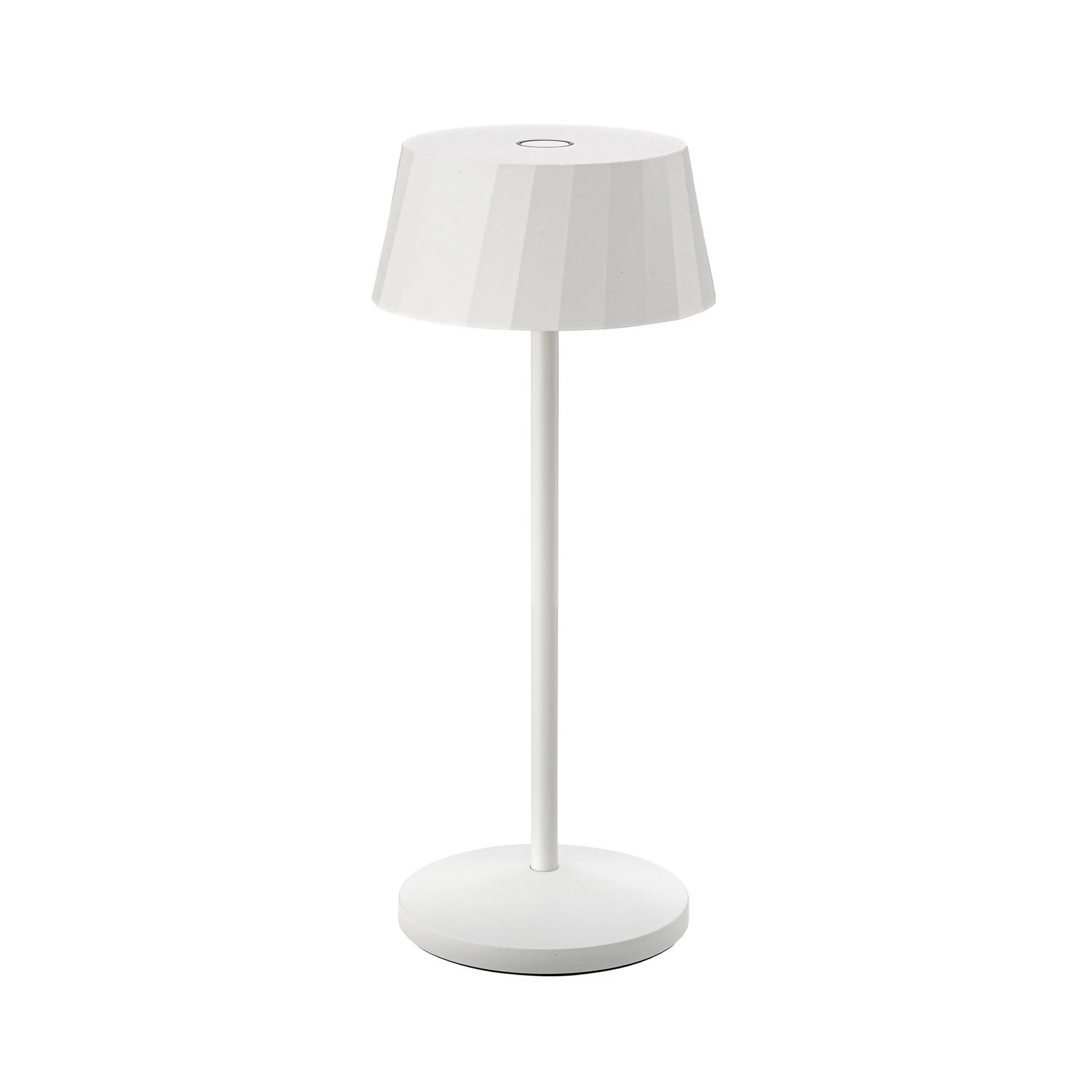 LED tafellamp Facetta, wit, 22 cm, metaal, CCT IP44