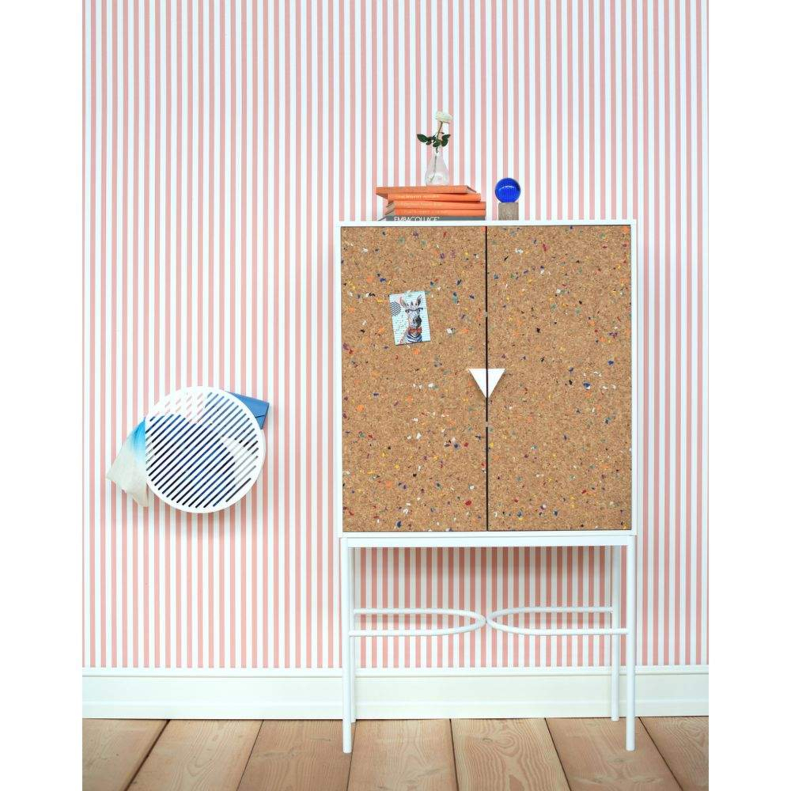 Diagonal Wall Basket Large Candycotton White - Swedish Ninja