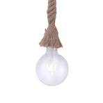 Rope pendant light with rope, one-bulb