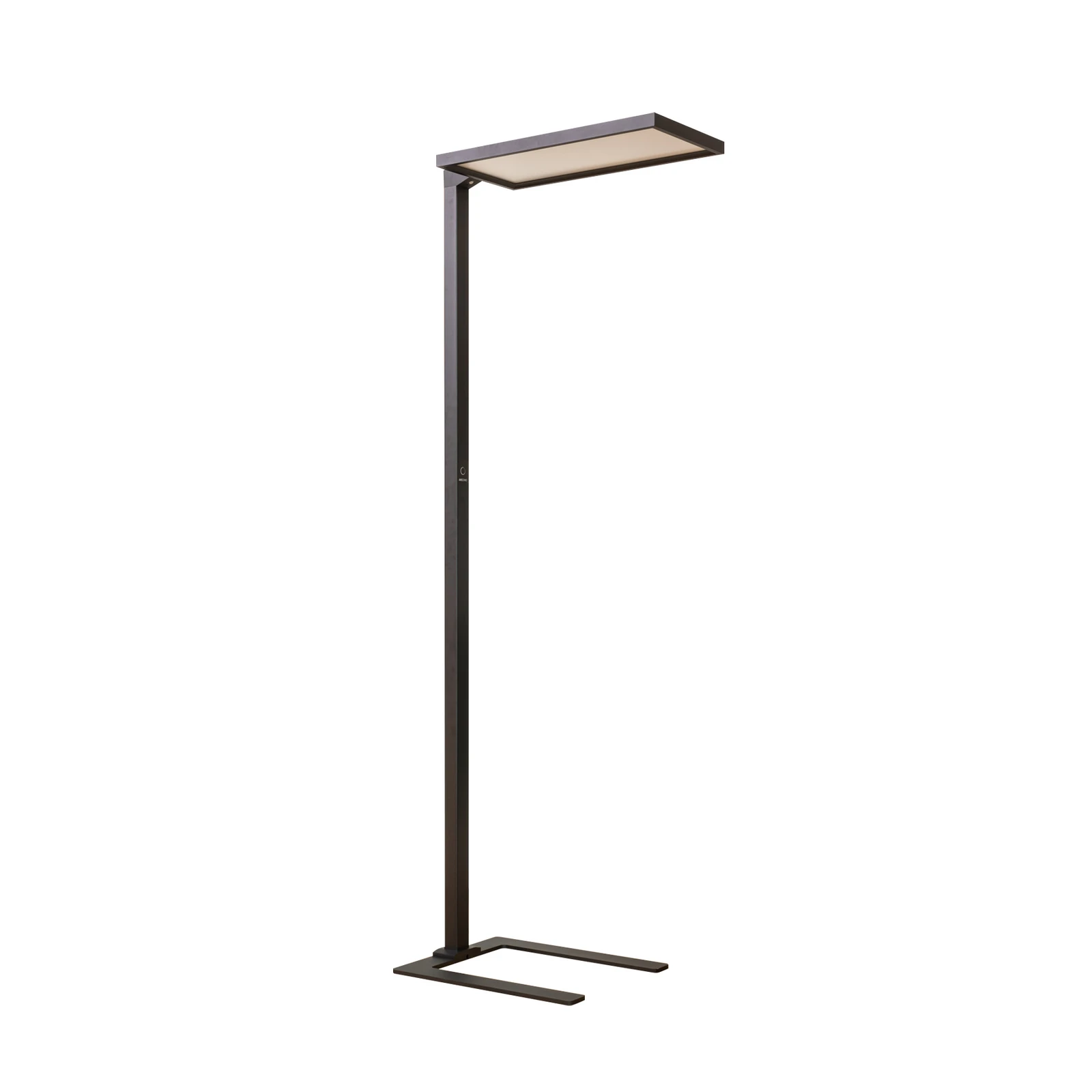 Arcchio LED kantoor vloerlamp Nelus, zwart, met sensor, dimbaar