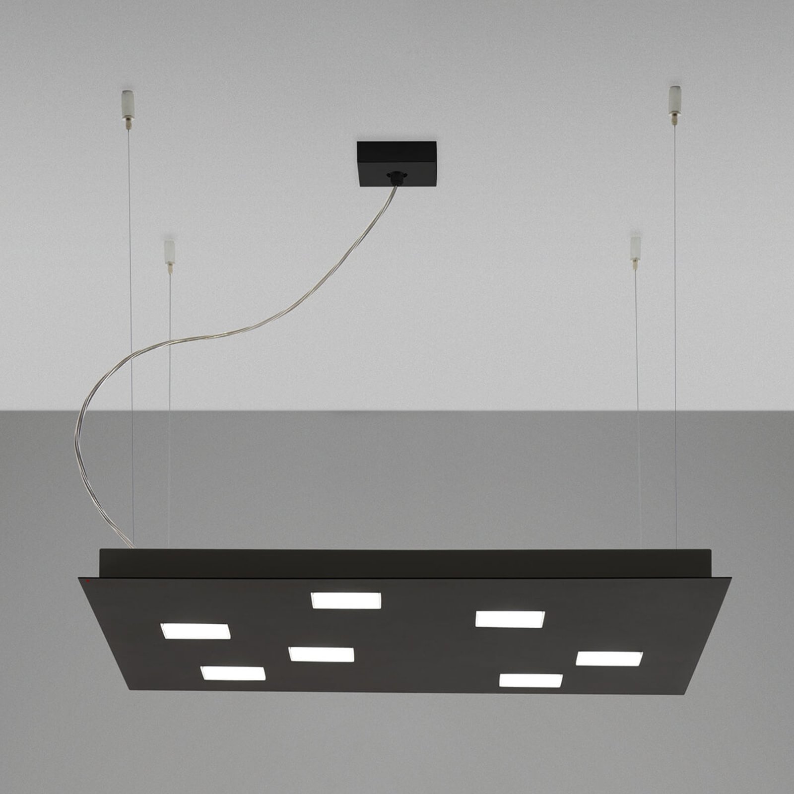 Fabbian Quarter - LED-Hängeleuchte 7flg.