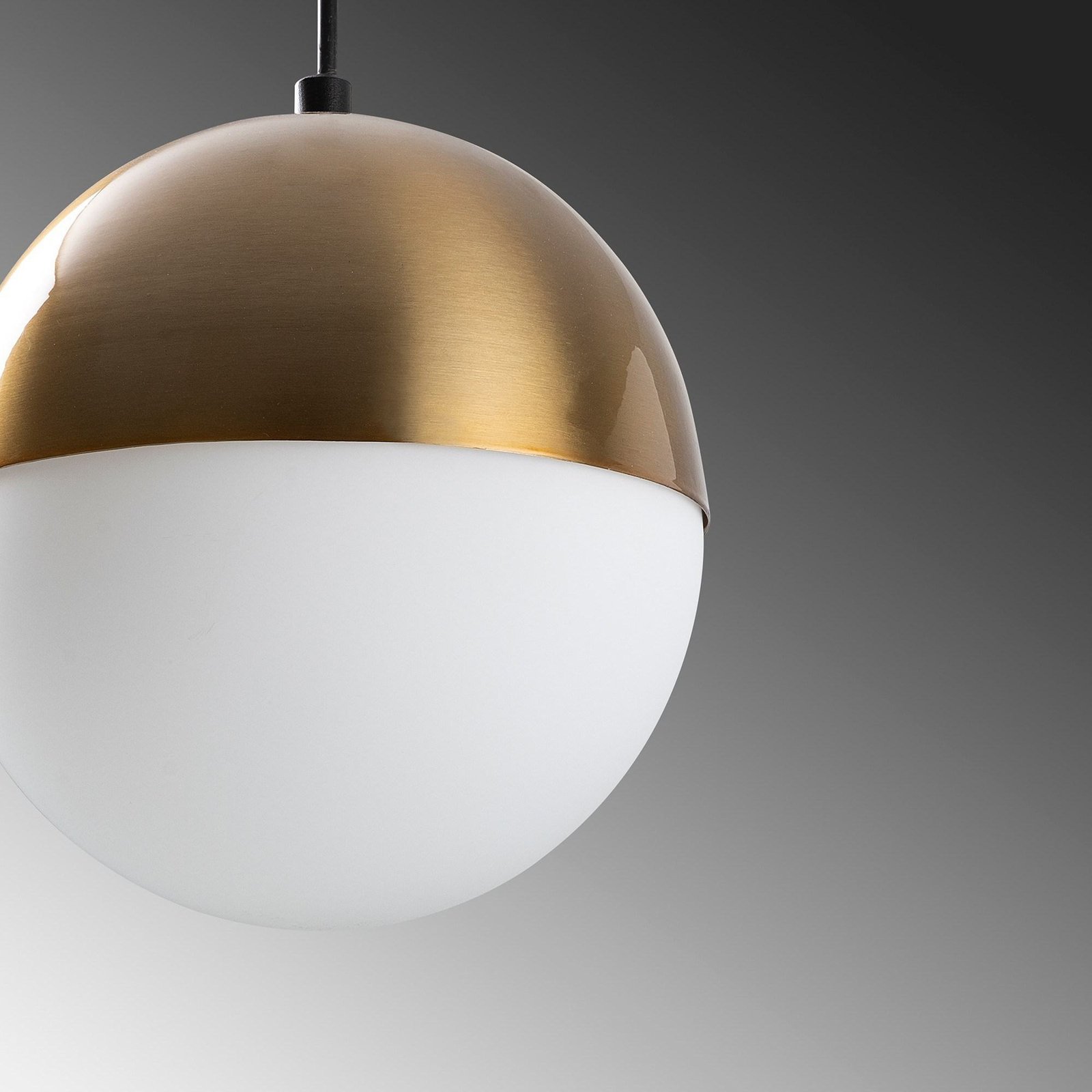 Bastos 2101 pendant light, antique gold, opal glass, Ø 20 cm