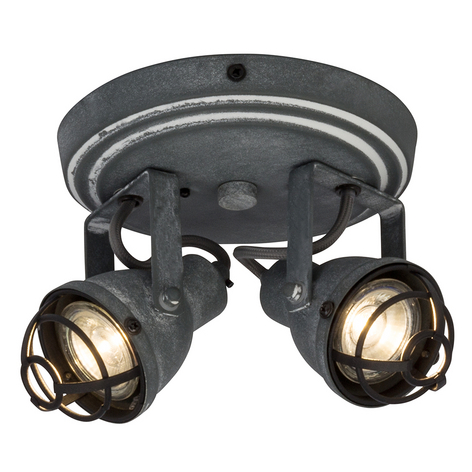 LED-Deckenleuchte Bente betrongrau 2fl.