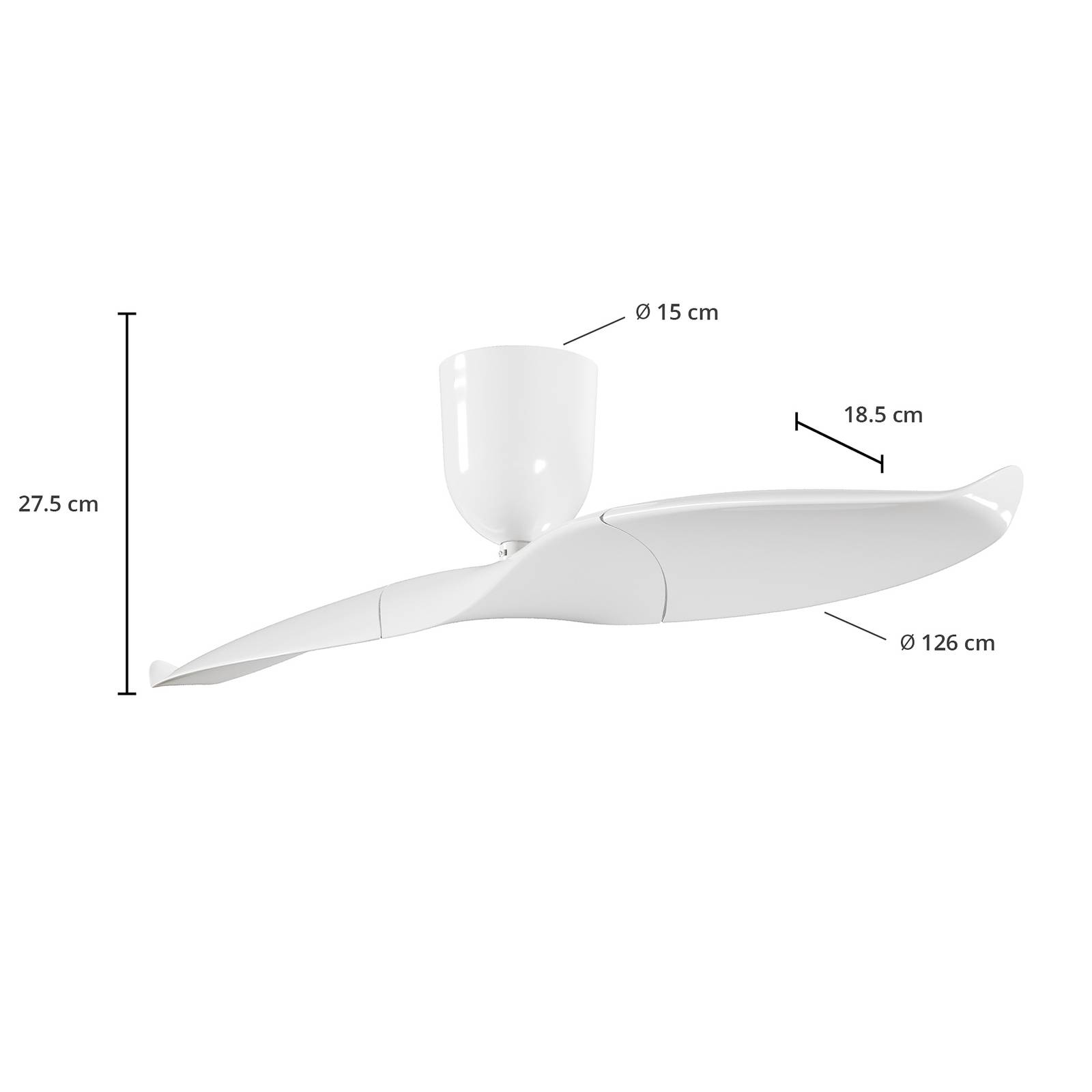 Aeratron ventilateur plafond AE2+ 126 cm blanc