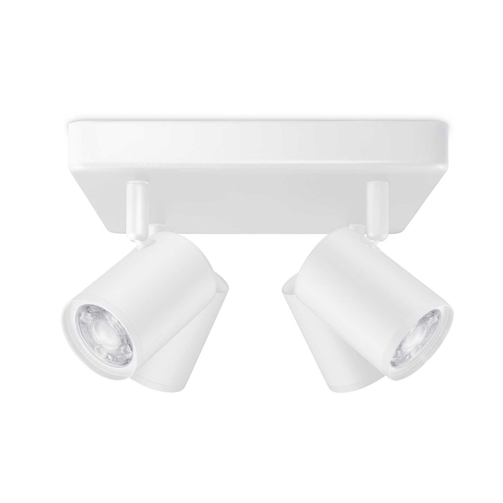 WiZ LED downlight Imageo, 4 luces cuadrado blanco