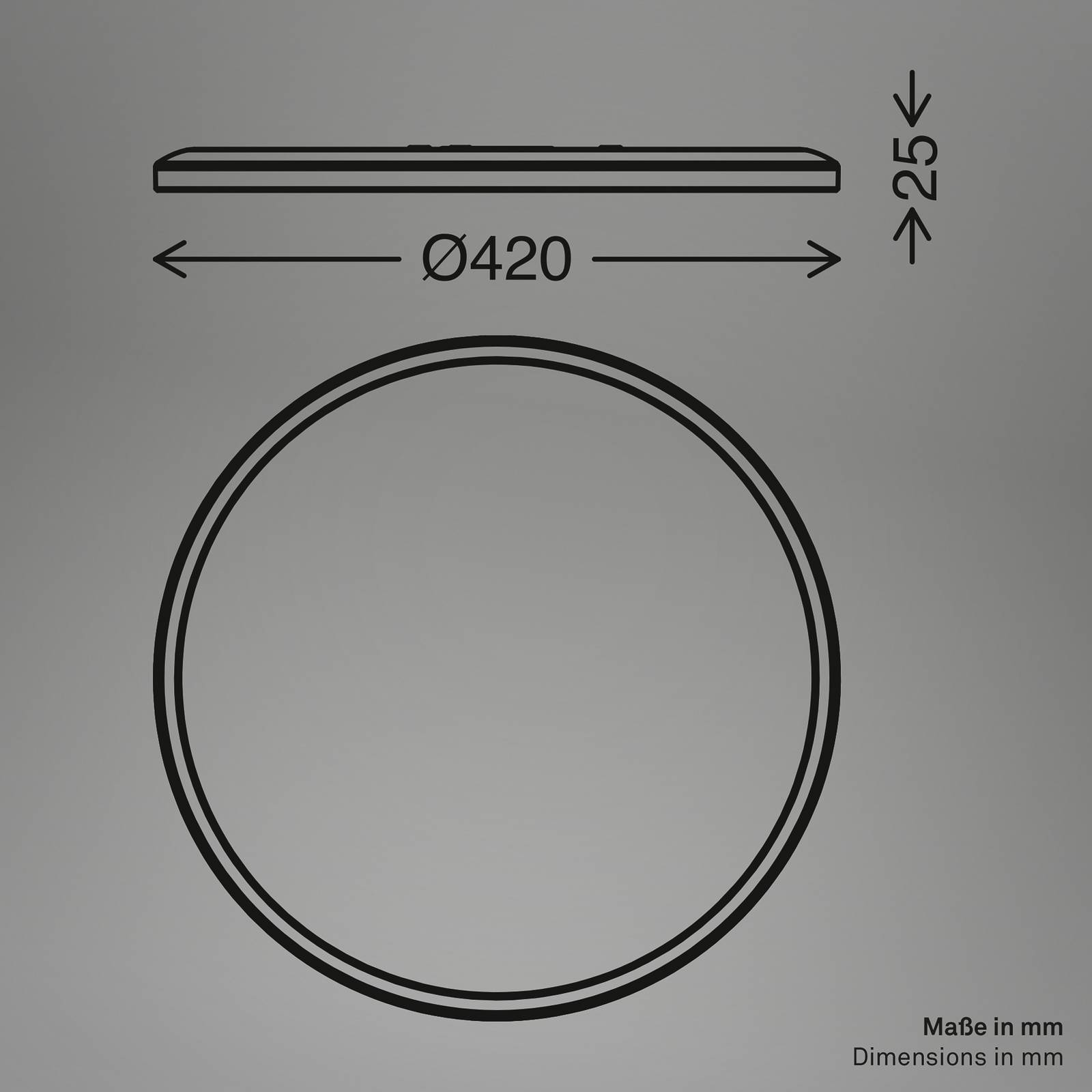 LED-Bad-Deckenlampe Pulap, Ø 42 cm, chromfarben/weiß Metall günstig online kaufen